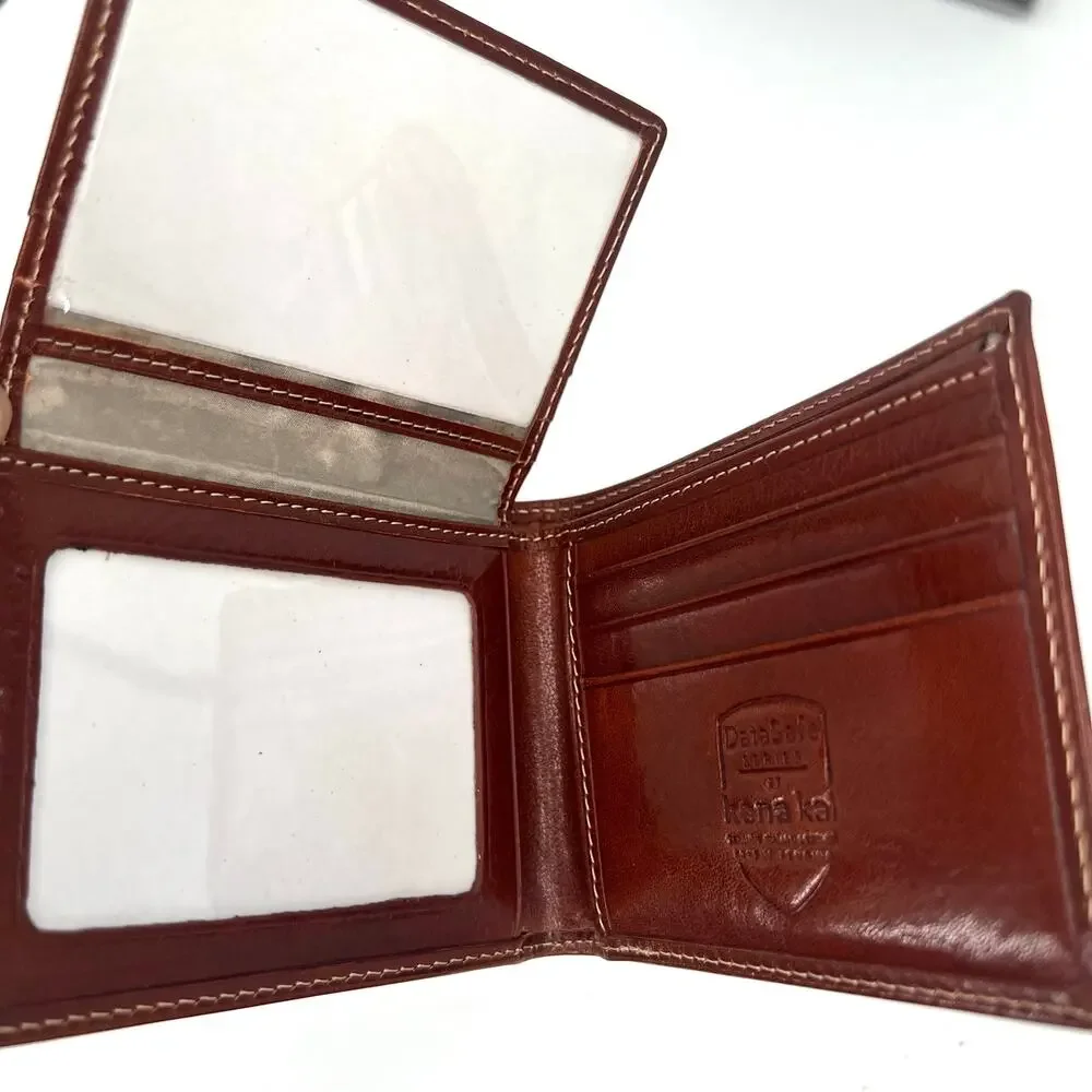 Kena Kai Data Safe Genuine Italian Leather men’s Bi fold wallet
